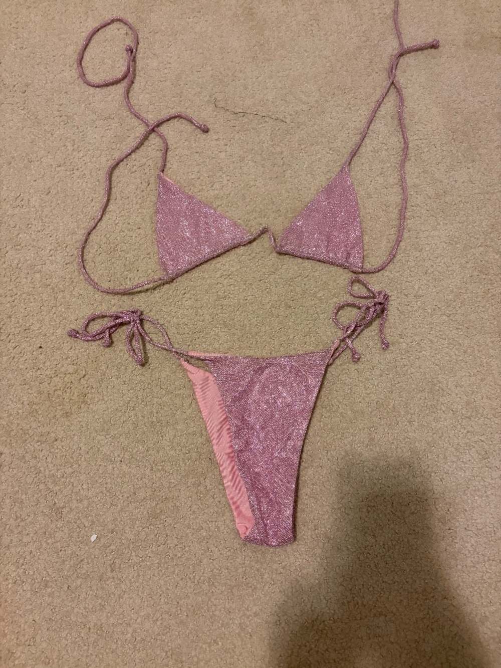 Meshki Pink Sparkly Bikini